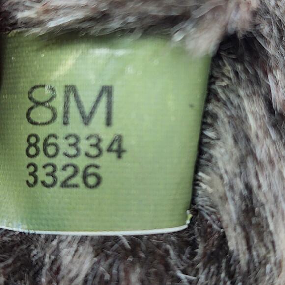 Timberland Monogram Tall Boot Women 8M Tan Wheat Suede Faux Fur Trim Wedge 86334 - Picture 12 of 12